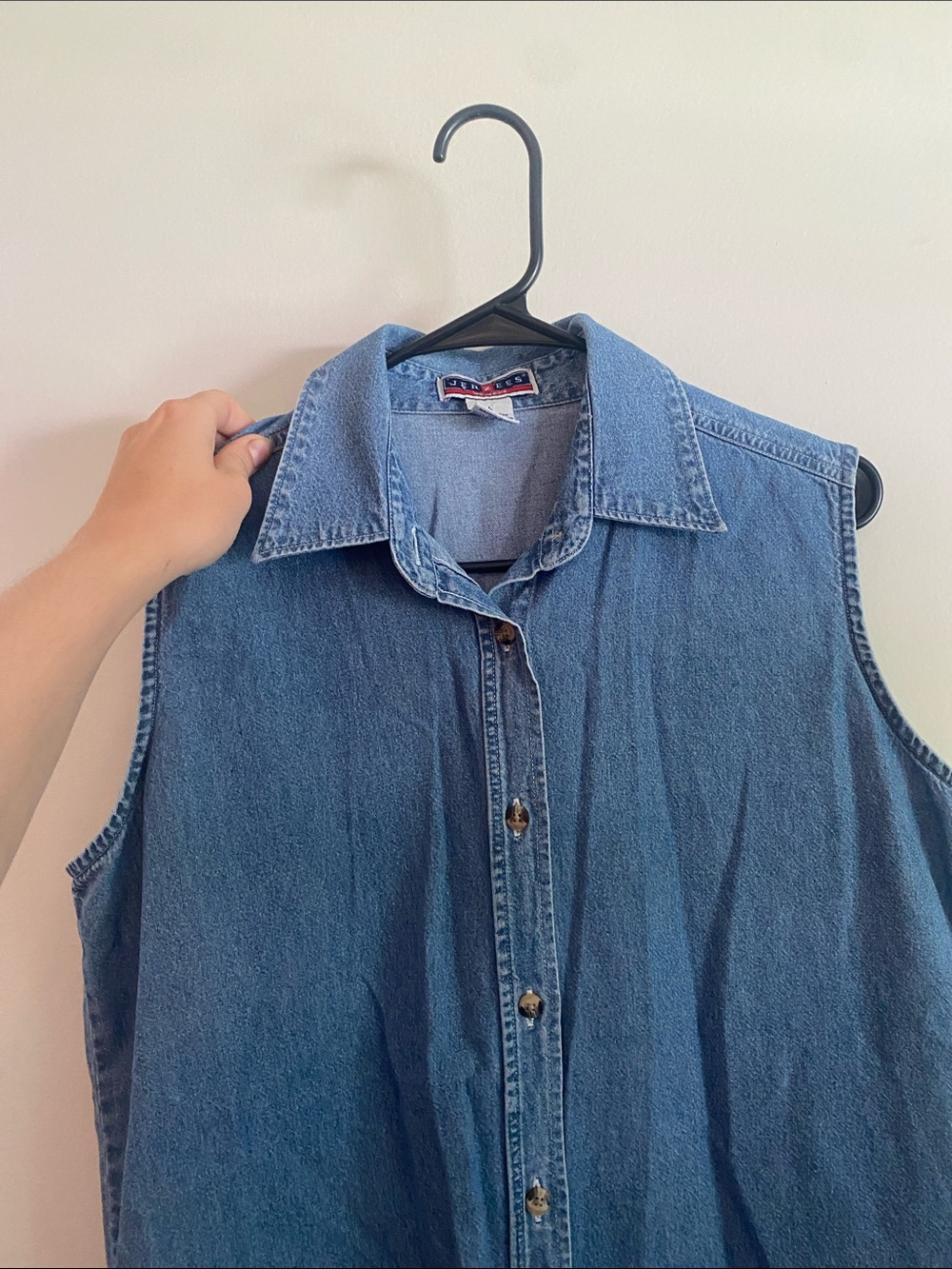100% cotton denim vest